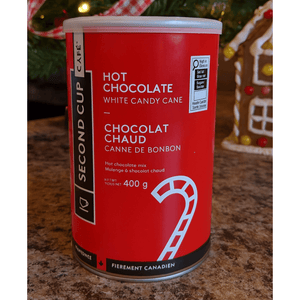 Second Cup Candy Cane White Hot Chocolate Mix, 400g