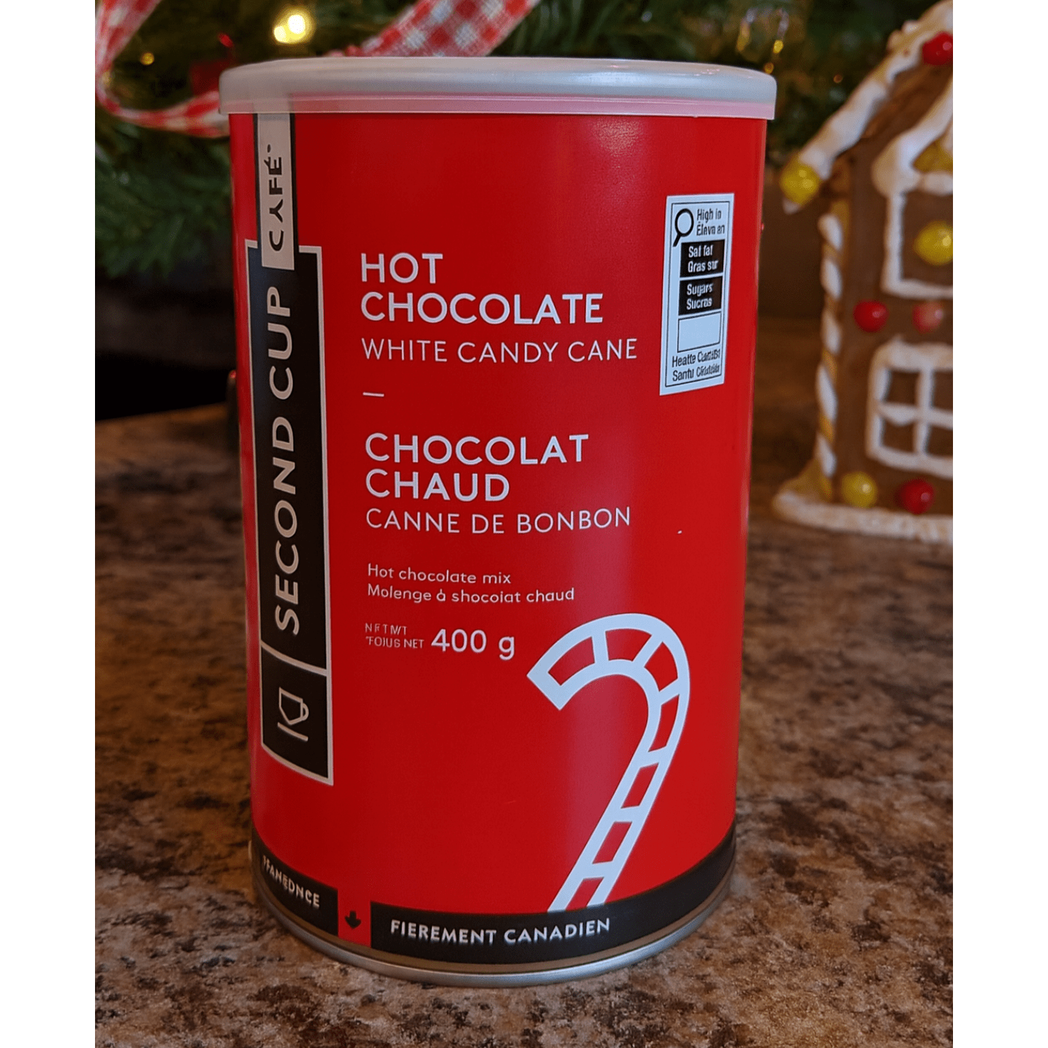 Second Cup Candy Cane White Hot Chocolate Mix, 400g