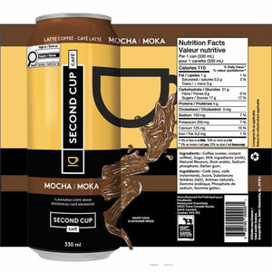 Second Cup Coffee Latte Mocha, 330ml