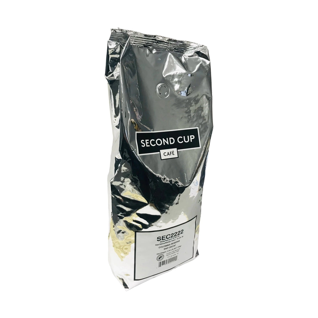 Second Cup Colombian Reserve SWP Decaf Whole Bean Coffee, 2 lb