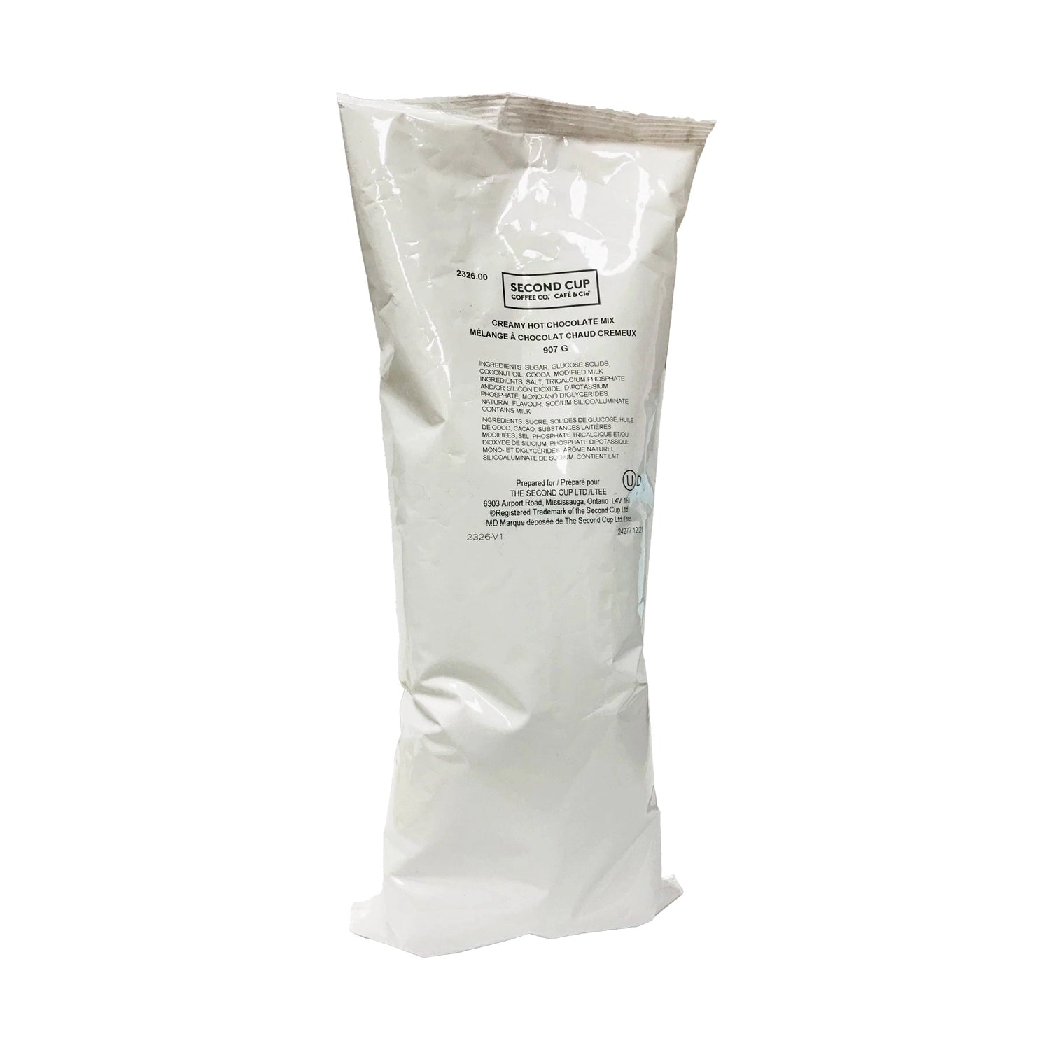 Second Cup Creamy Milk Hot Chocolate Mix, 907g