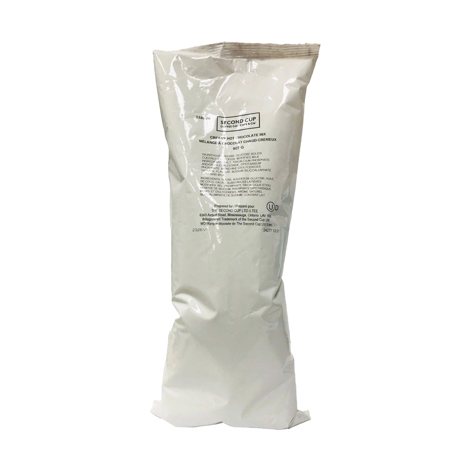 Second Cup Creamy Milk Hot Chocolate Mix, 907g
