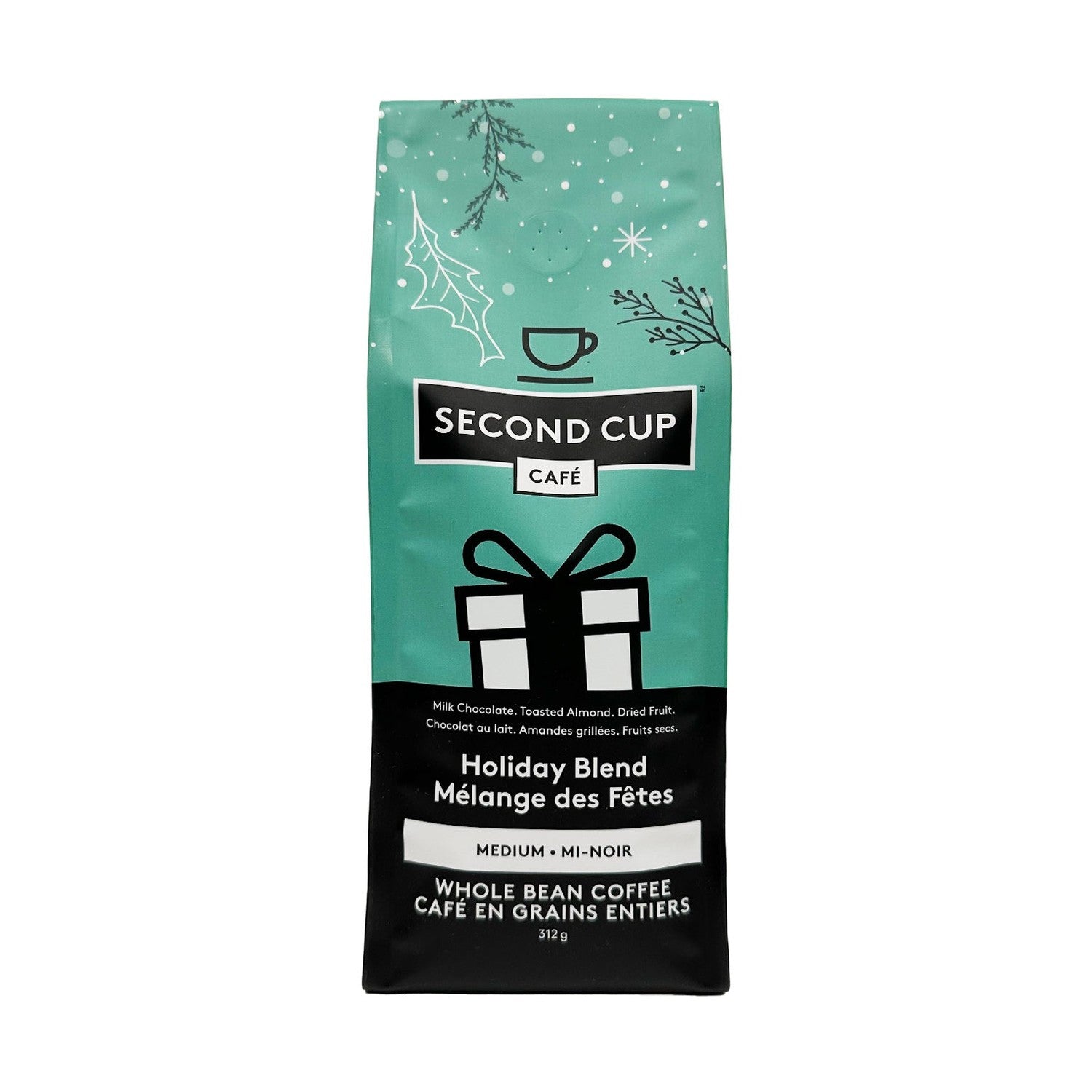 Second Cup Holiday Blend Whole Bean Coffee, 312 g