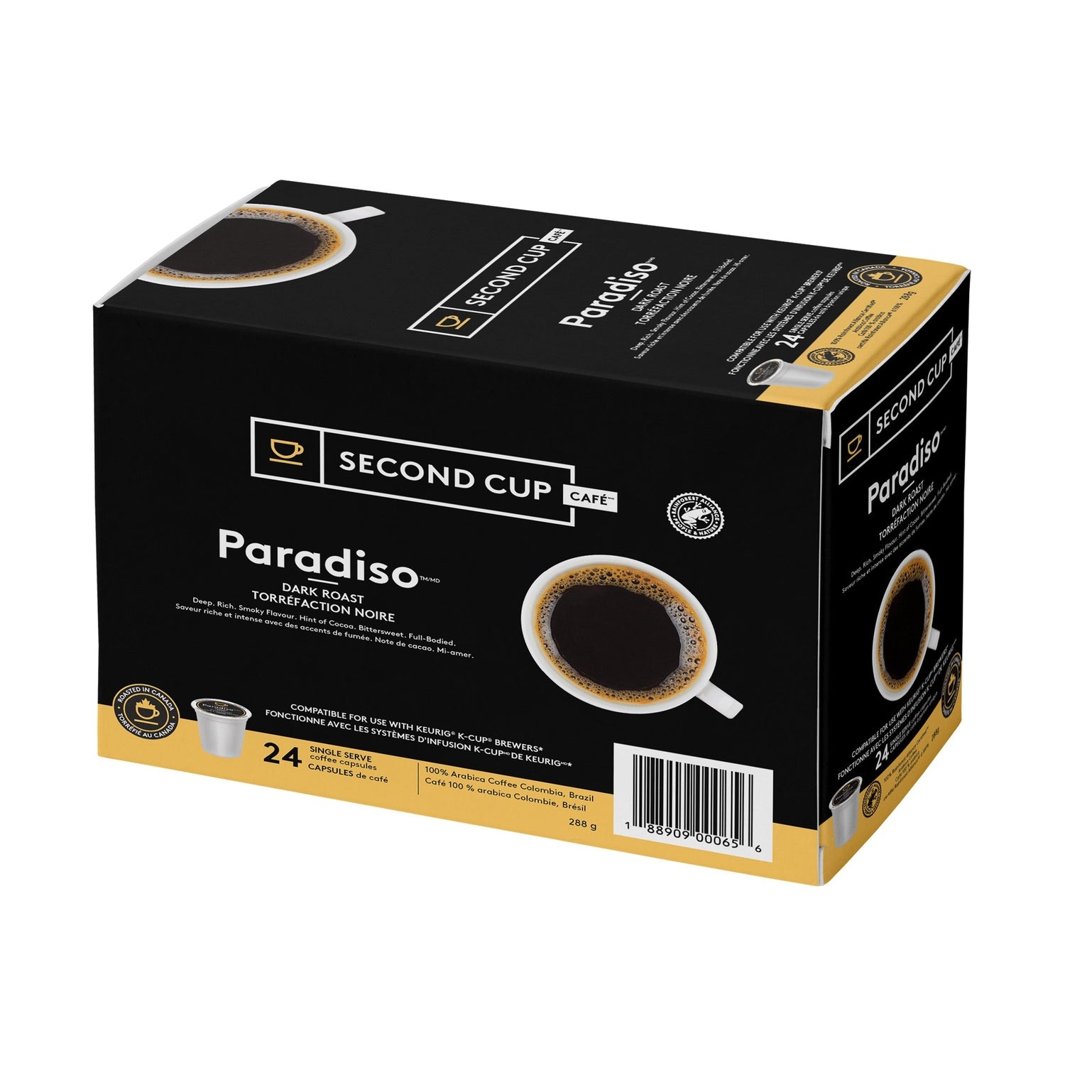 Second Cup Paradiso Dark Roast Single Serve Coffee 24 Pack