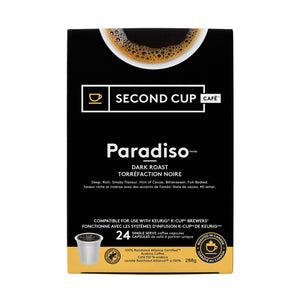Second Cup Paradiso Dark Roast Single Serve Coffee 24 Pack