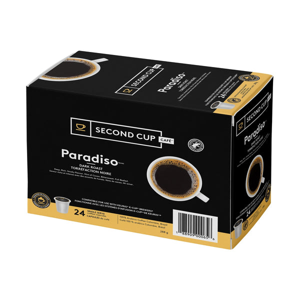 Second Cup Paradiso Dark Roast Single Serve Coffee 24 Pack