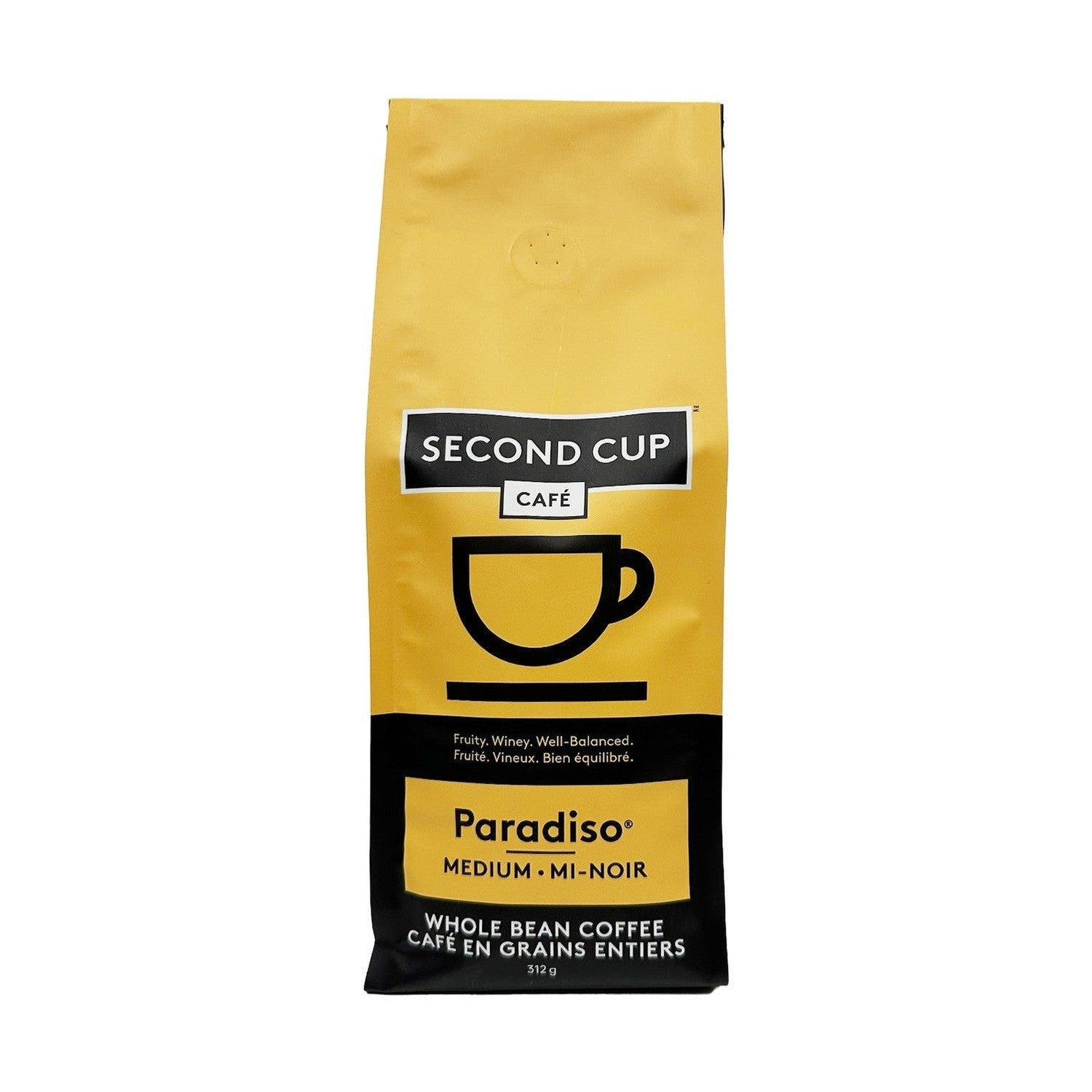 Second Cup Paradiso Medium Whole Bean Coffee, 312 g