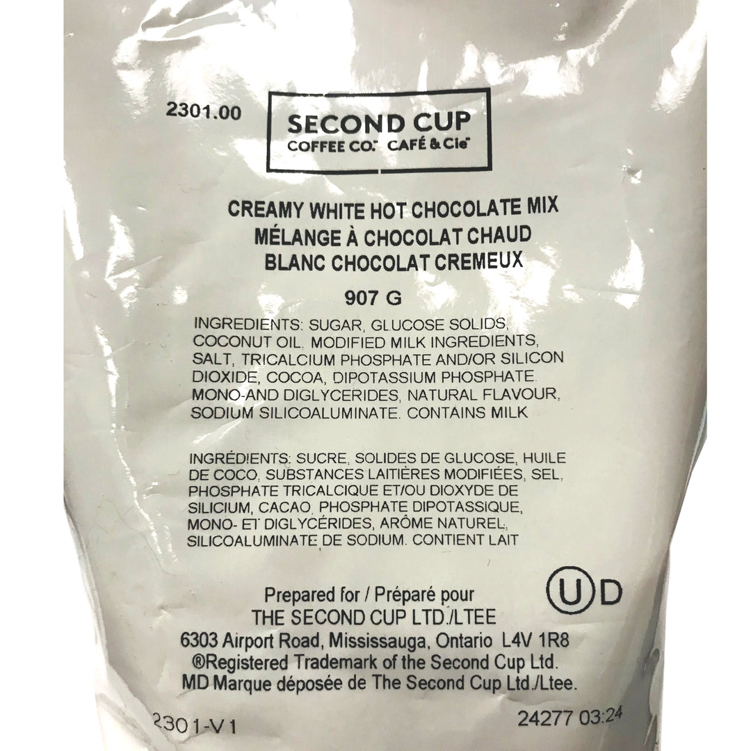 Second Cup White Hot Chocolate Mix, 907g