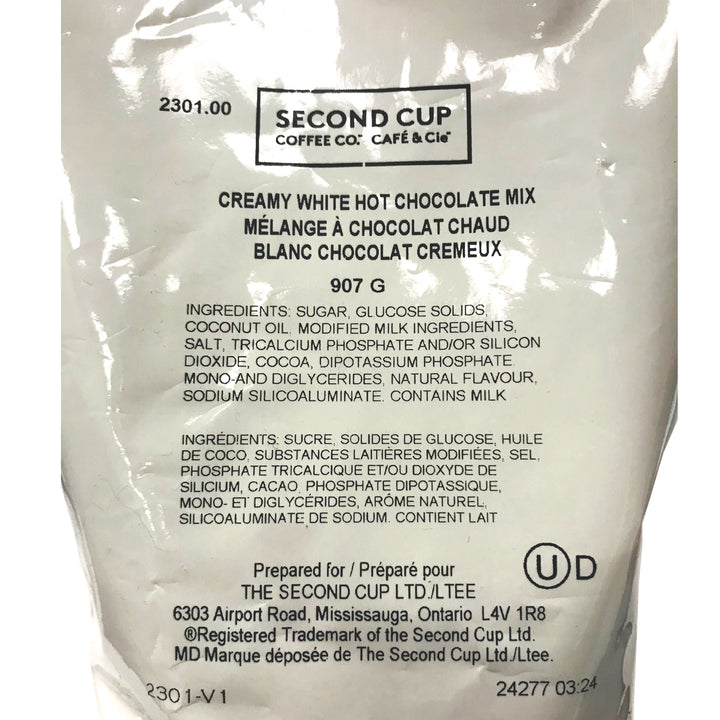 Second Cup White Hot Chocolate Mix, 907g
