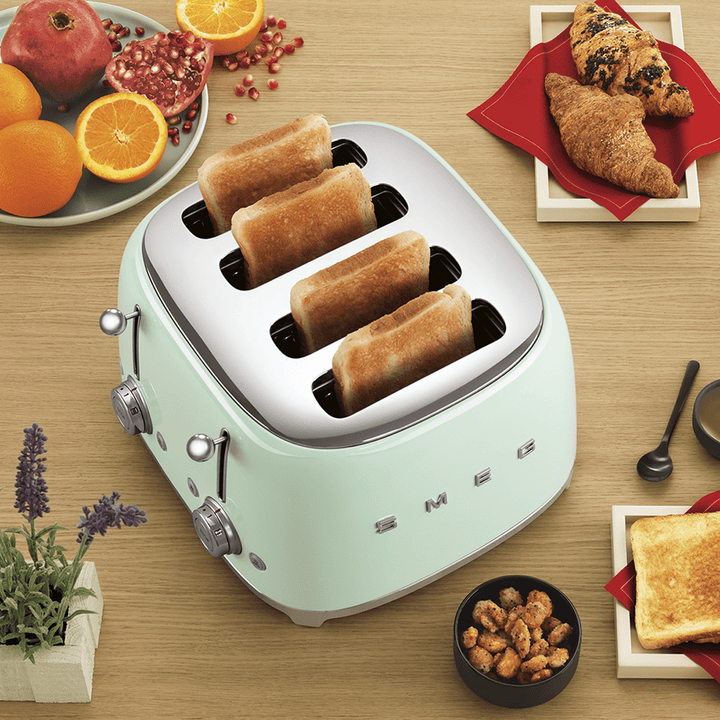 Smeg 4-Slot Toaster, Pastel Green 