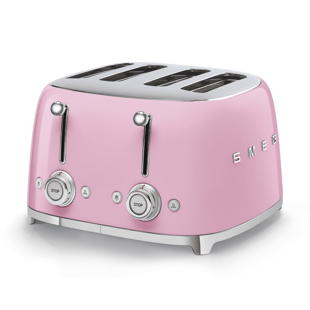 Smeg 4-Slot Toaster, Pink 