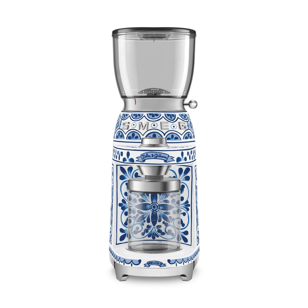 Smeg 50’s Style Dolce&amp;Gabbana Coffee Grinder CGF01, Blu Mediterraneo