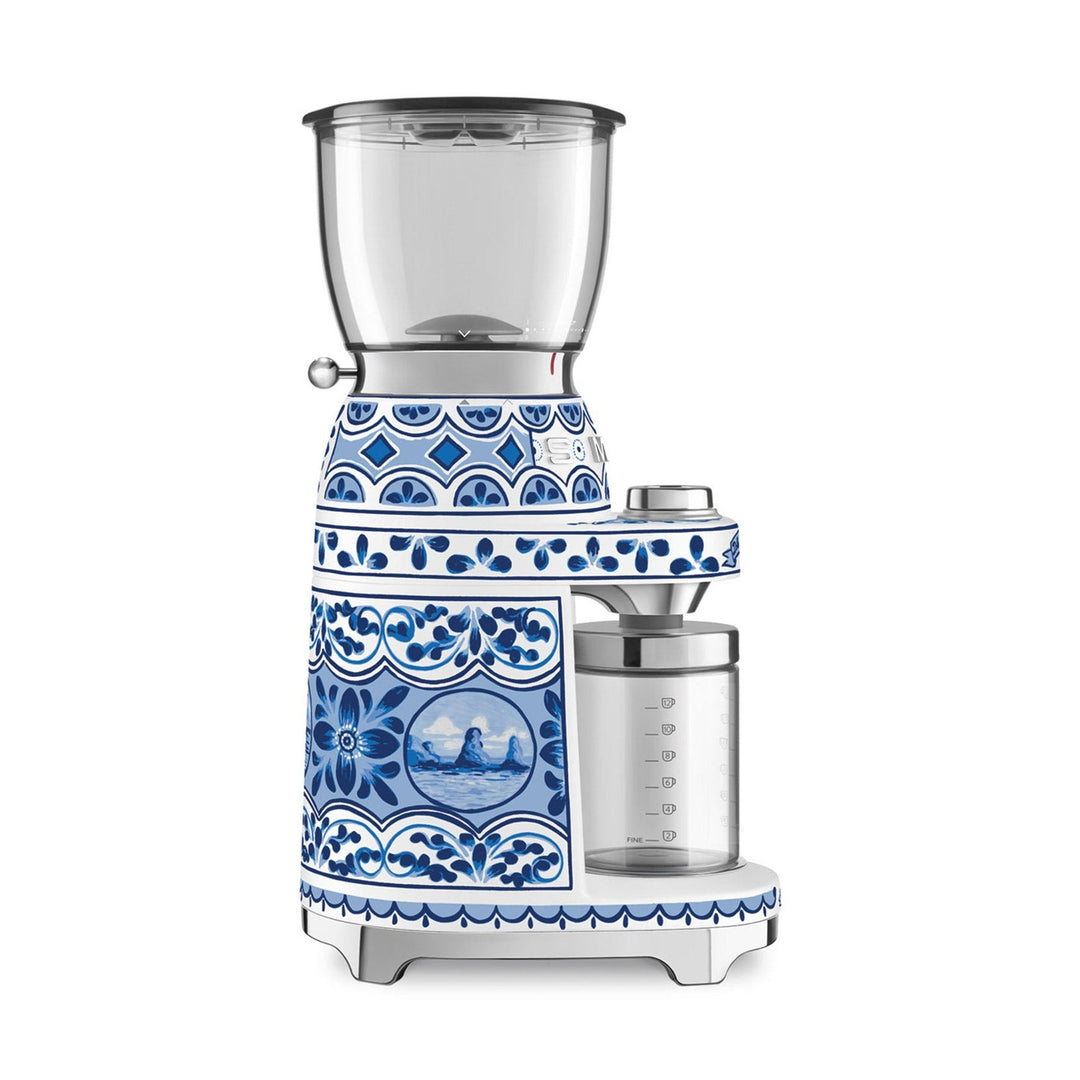 Smeg 50’s Style Dolce&amp;Gabbana Coffee Grinder CGF01, Blu Mediterraneo