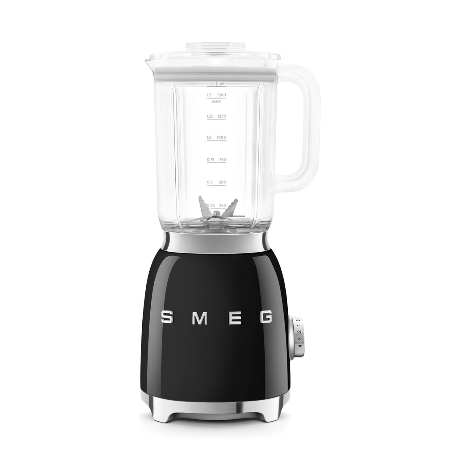 Smeg 50s Style Jar Stand Blender, Black #BLF03BLUS