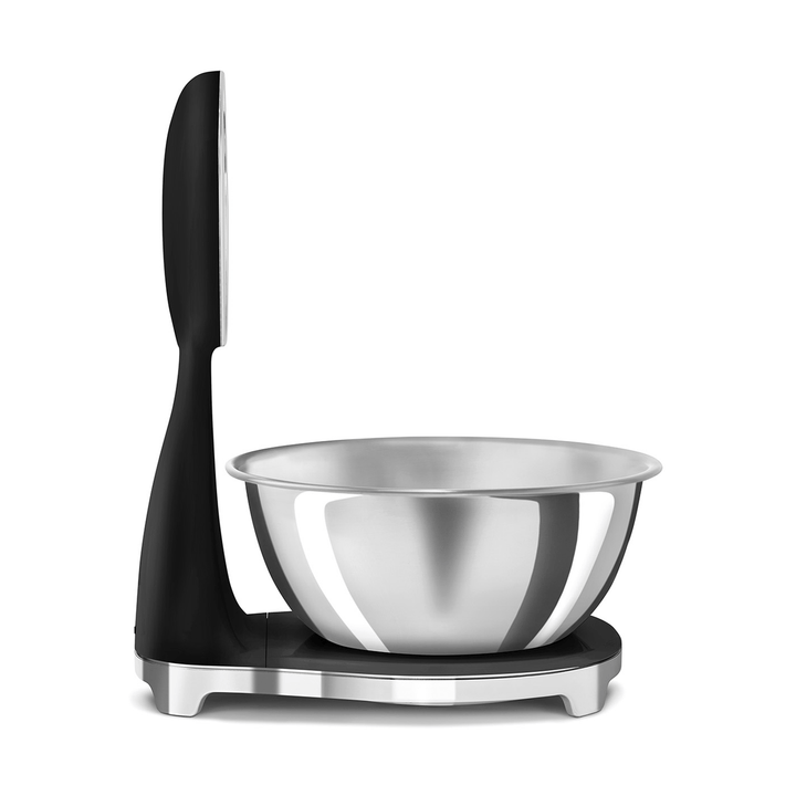 Smeg Analog and Digital Kitchen Scale, Black 