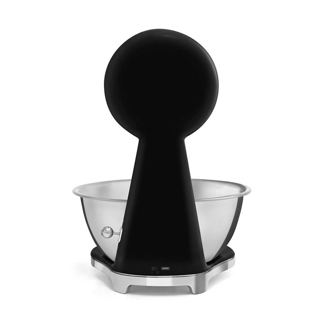 Smeg Analog and Digital Kitchen Scale, Black 