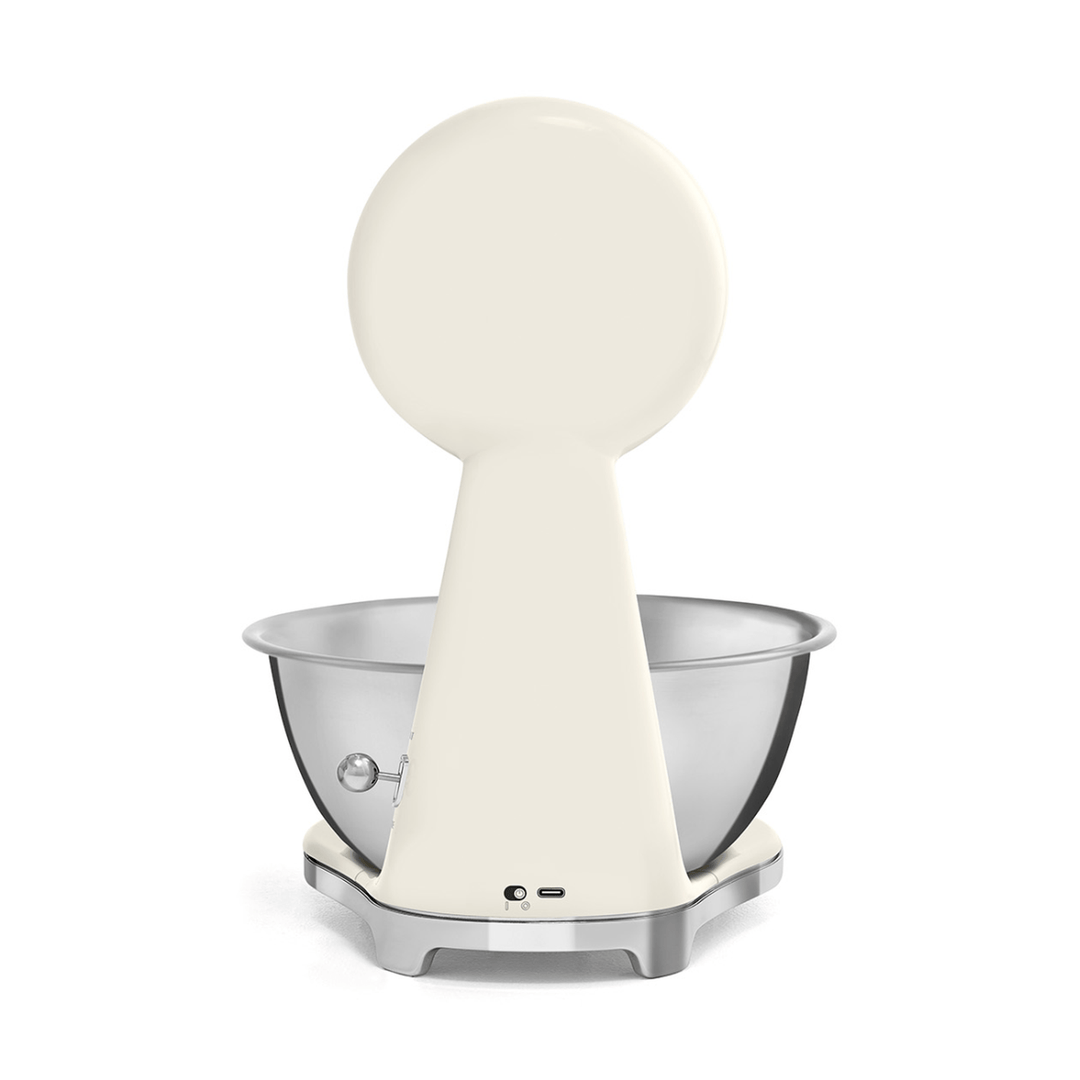 Smeg Analog and Digital Kitchen Scale, Cream 
