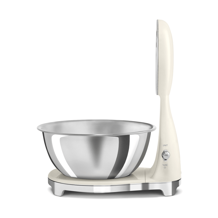 Smeg Analog and Digital Kitchen Scale, Cream 