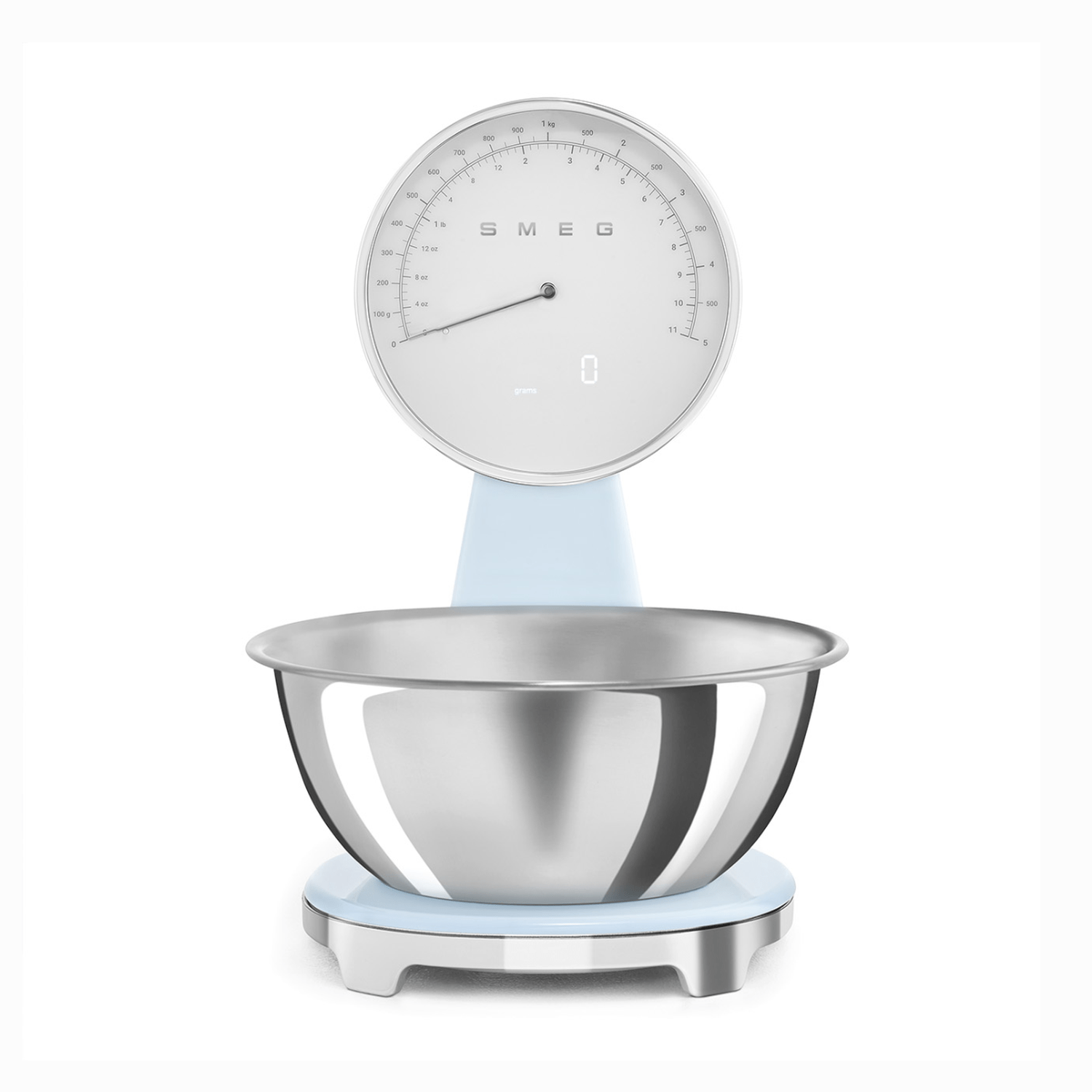 Smeg Analog and Digital Kitchen Scale, Pastel Blue #KSF01PBWW