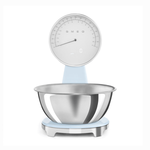 Smeg Analog and Digital Kitchen Scale, Pastel Blue #KSF01PBWW
