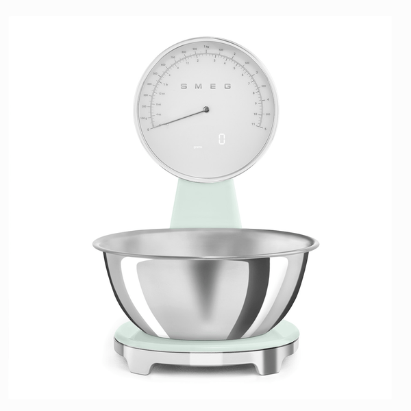 Smeg Analog and Digital Kitchen Scale, Pastel Green #KSF01PGWW