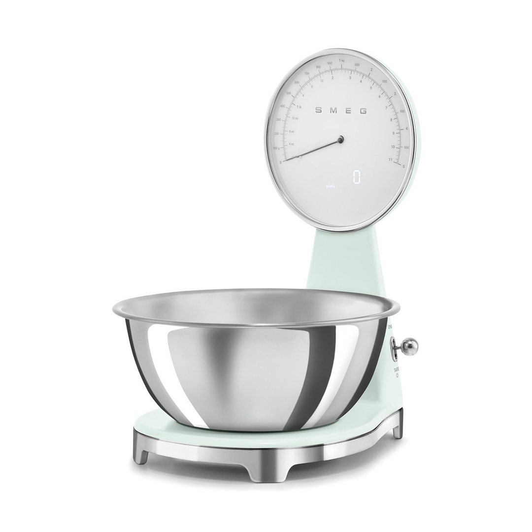 Smeg Analog and Digital Kitchen Scale, Pastel Green 