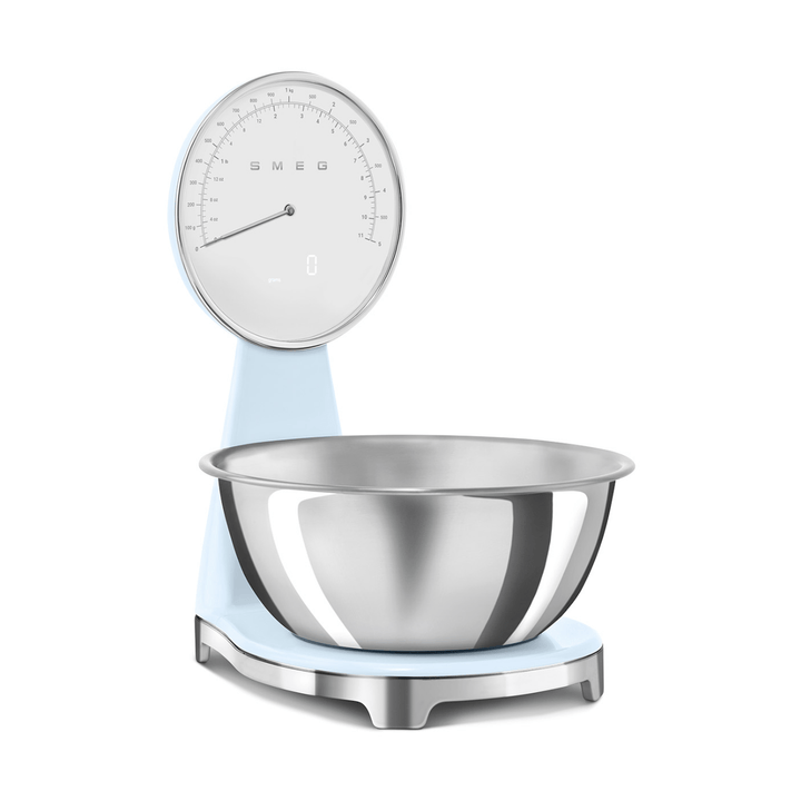 Smeg Analog and Digital Kitchen Scale, Pastel Blue 