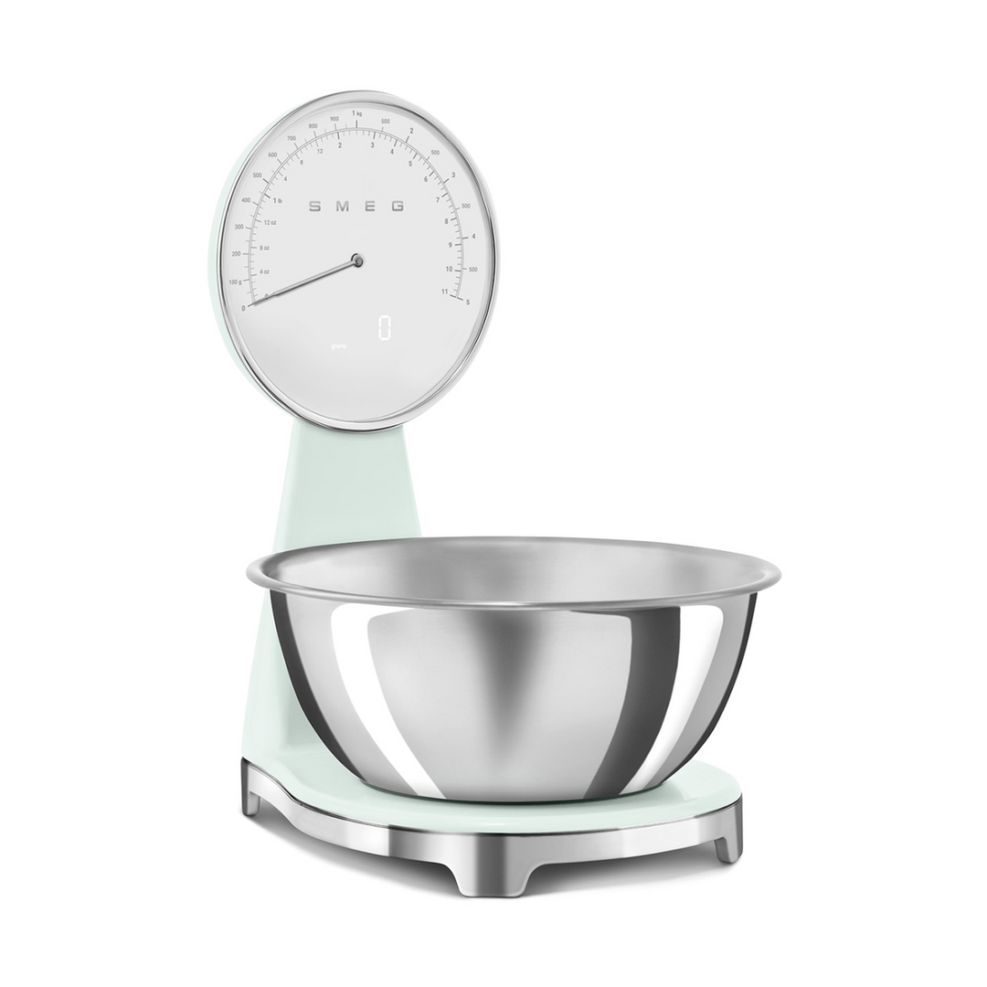 Smeg Analog and Digital Kitchen Scale, Pastel Green 
