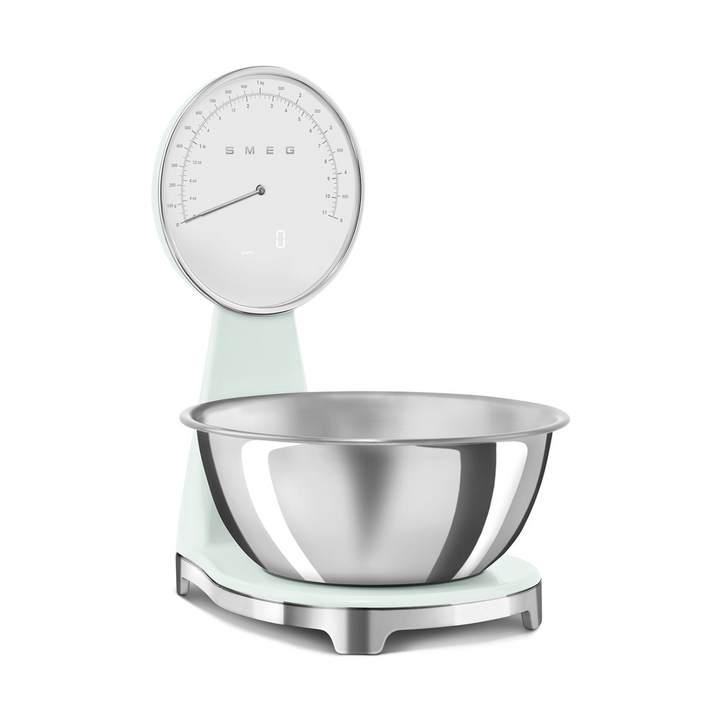 Smeg Analog and Digital Kitchen Scale, Pastel Green 