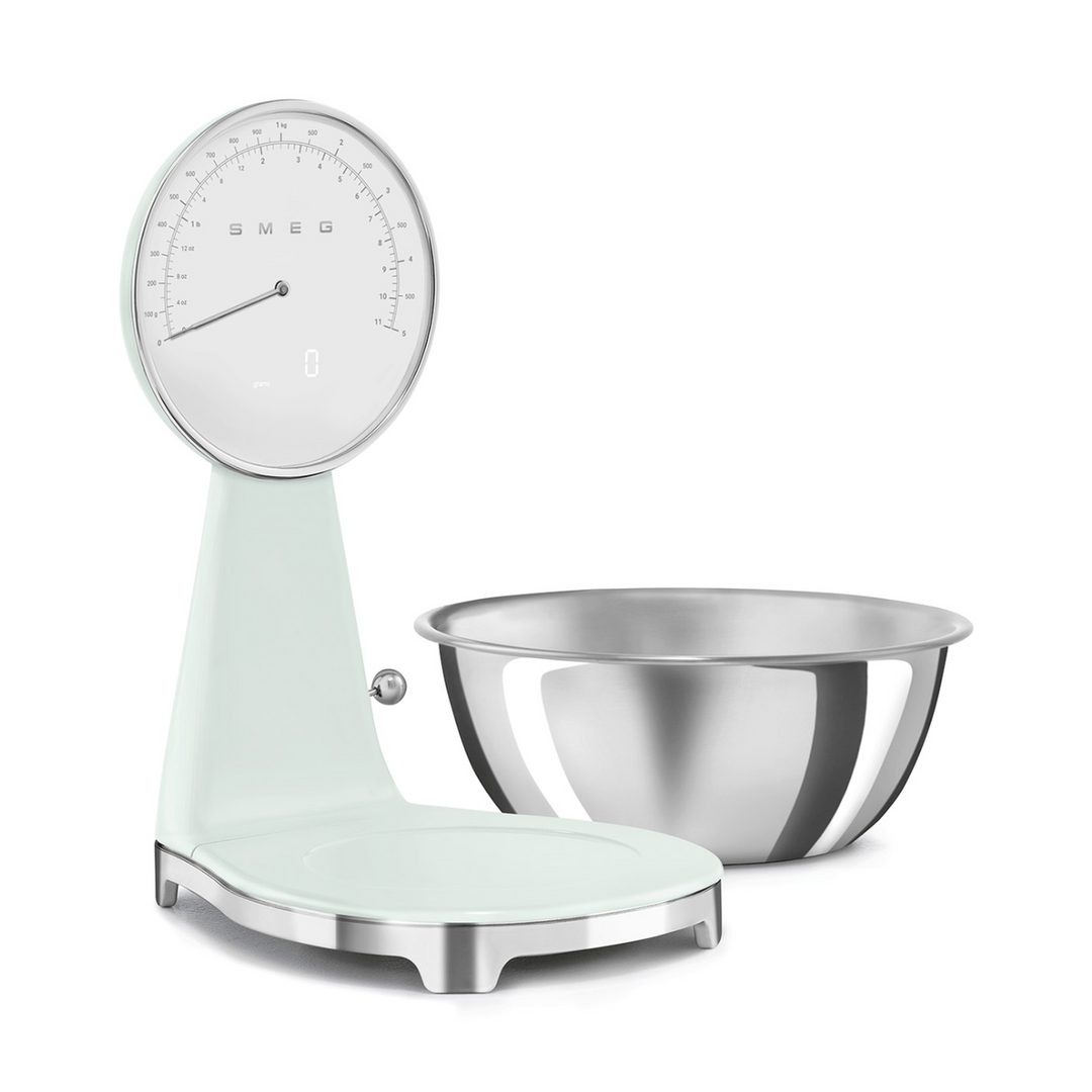 Smeg Analog and Digital Kitchen Scale, Pastel Green 