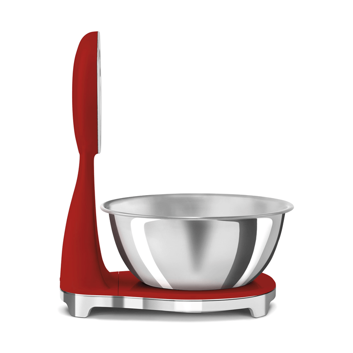 Smeg Analog and Digital Kitchen Scale, Red 