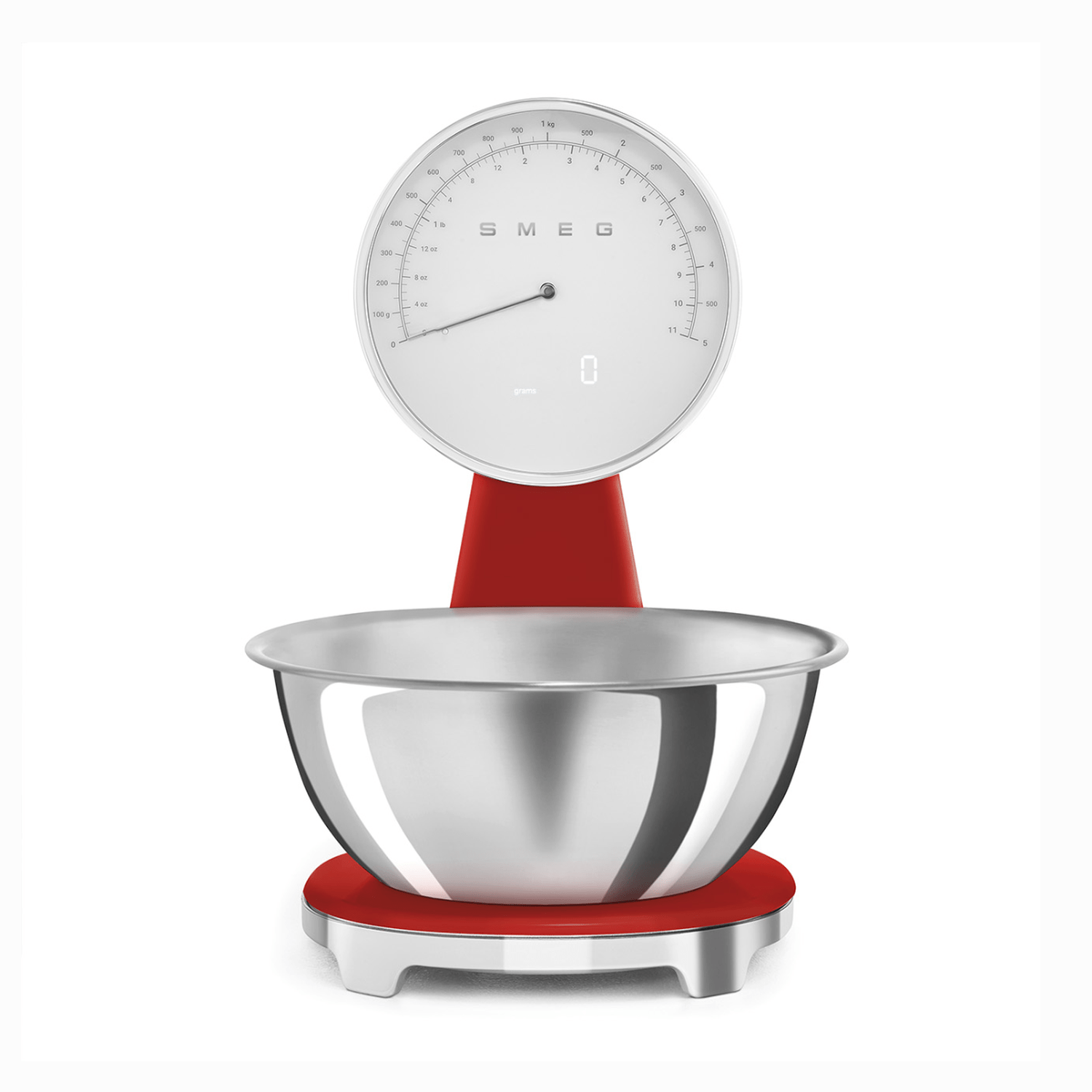 Smeg Analog and Digital Kitchen Scale, Red #KSF01RDWW