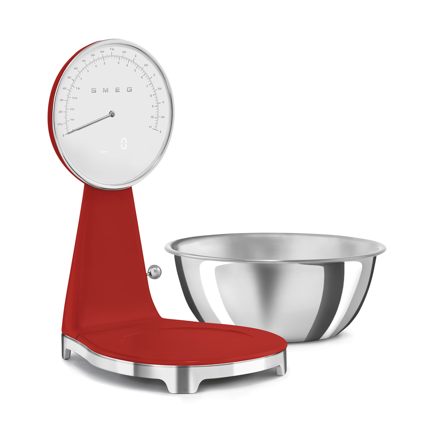 Smeg Analog and Digital Kitchen Scale, Red #KSF01RDWW