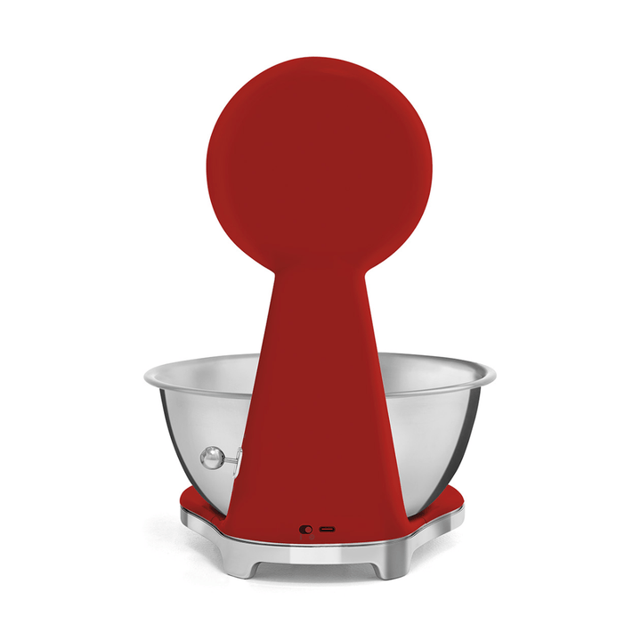 Smeg Analog and Digital Kitchen Scale, Red 