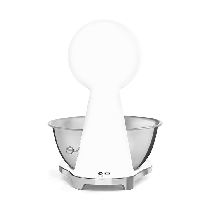 Smeg Analog and Digital Kitchen Scale, White 