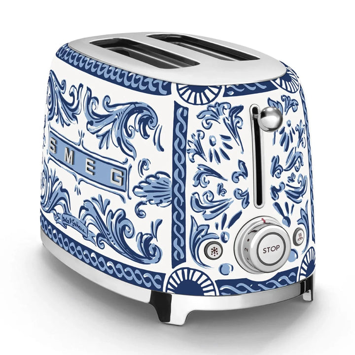Smeg Dolce&amp;Gabbana 2-Slice Toaster, Blu Mediterraneo 