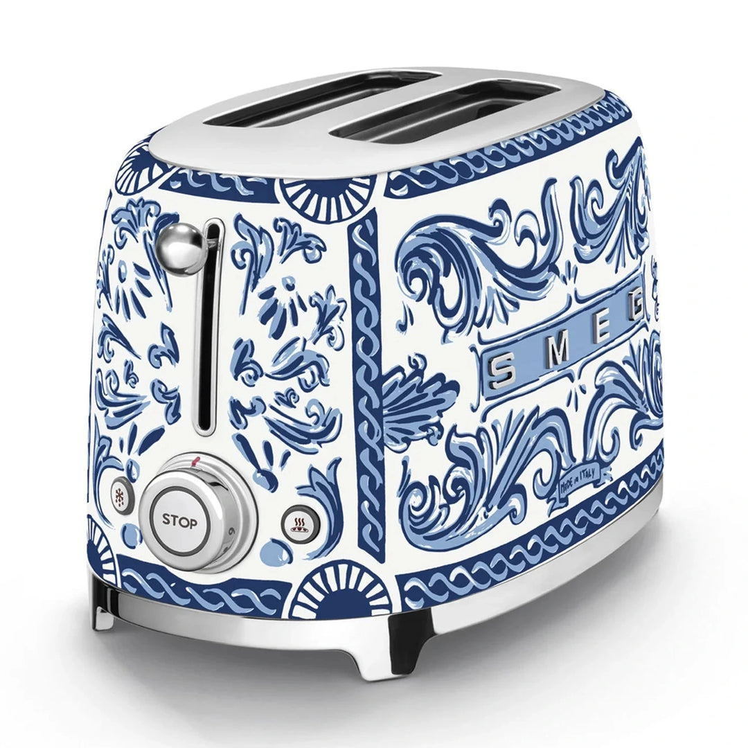 Smeg Dolce&amp;Gabbana 2-Slice Toaster, Blu Mediterraneo 
