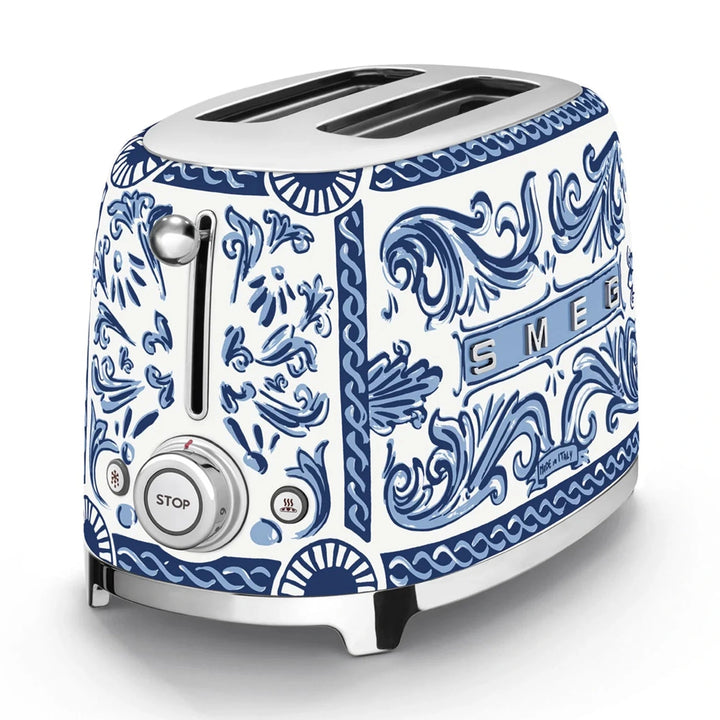 Smeg Dolce&amp;Gabbana 2-Slice Toaster, Blu Mediterraneo 
