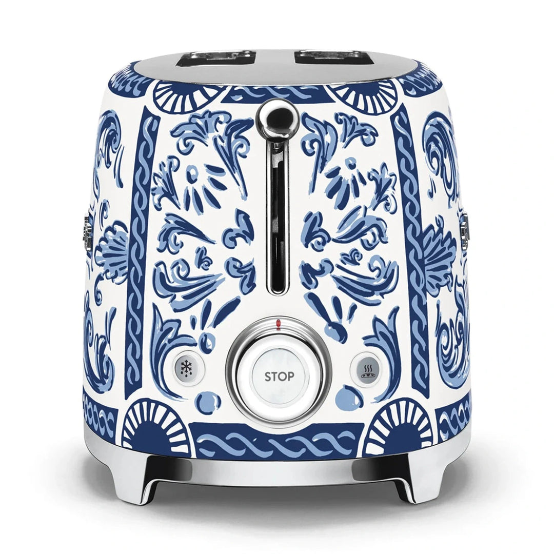 Smeg Dolce&amp;Gabbana 2-Slice Toaster, Blu Mediterraneo 