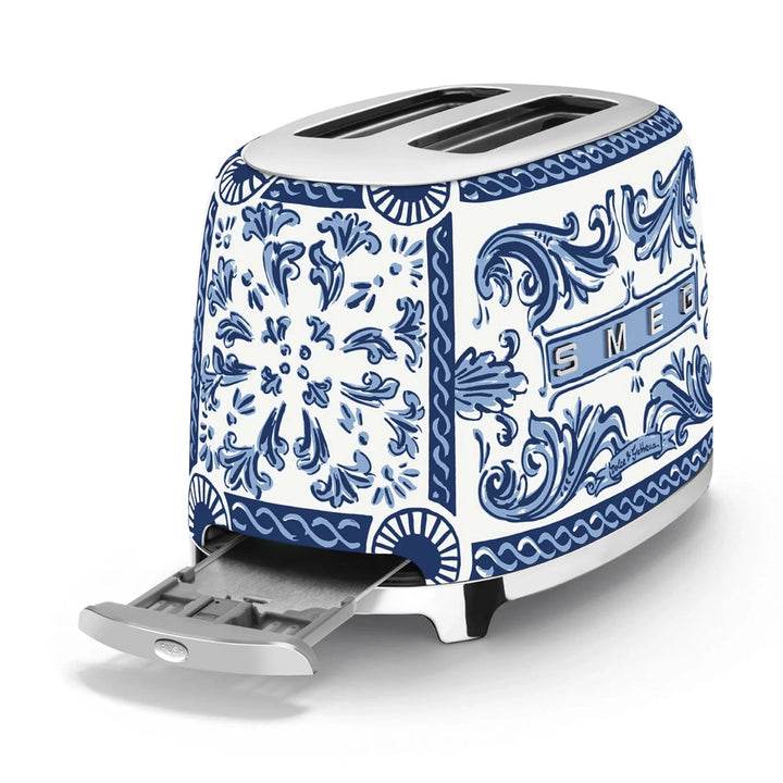 Smeg Dolce&amp;Gabbana 2-Slice Toaster, Blu Mediterraneo 