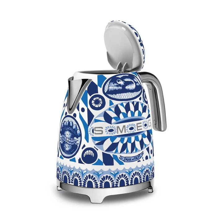 Smeg Dolce&amp;Gabbana Electric Tea Kettle, Blu Mediterraneo 