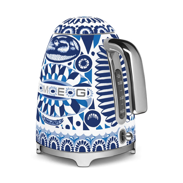 Smeg Dolce&Gabbana Electric Tea Kettle, Blu Mediterraneo #KLF03DGBUS