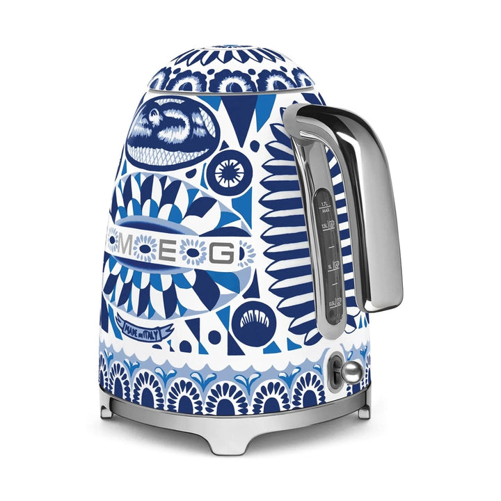 Smeg Dolce&amp;Gabbana Electric Tea Kettle, Blu Mediterraneo 