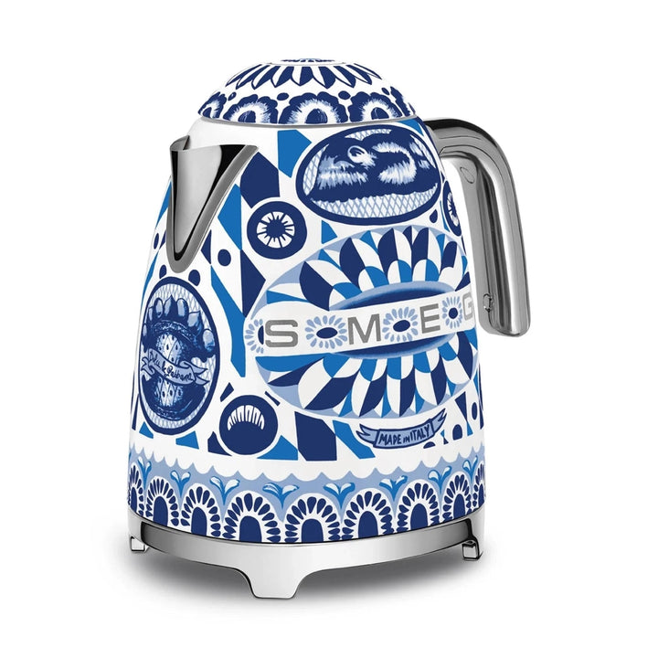 Smeg Dolce&amp;Gabbana Electric Tea Kettle, Blu Mediterraneo 