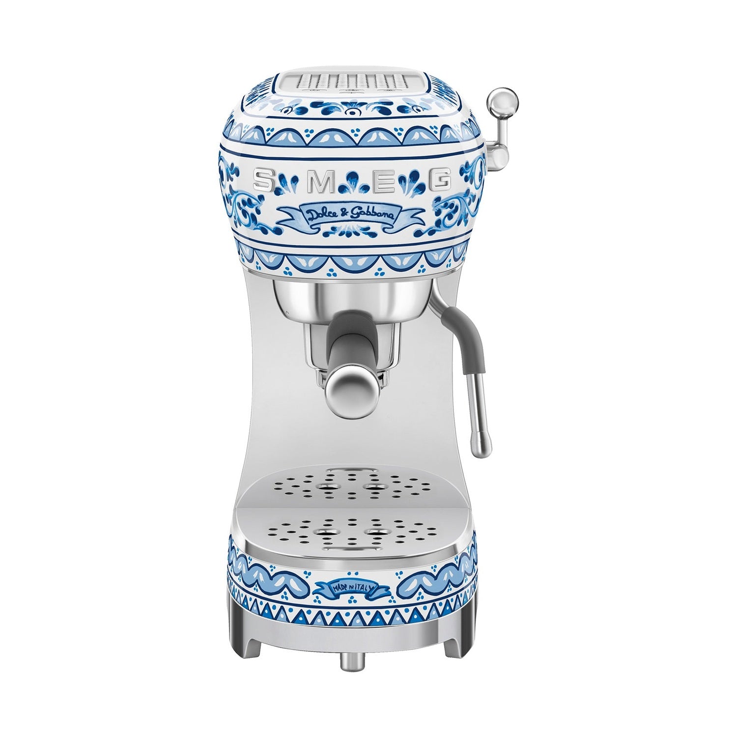 Smeg Dolce&Gabbana Manual Espresso Coffee Machine #ECF02DGBUS - Blu Mediterraneo