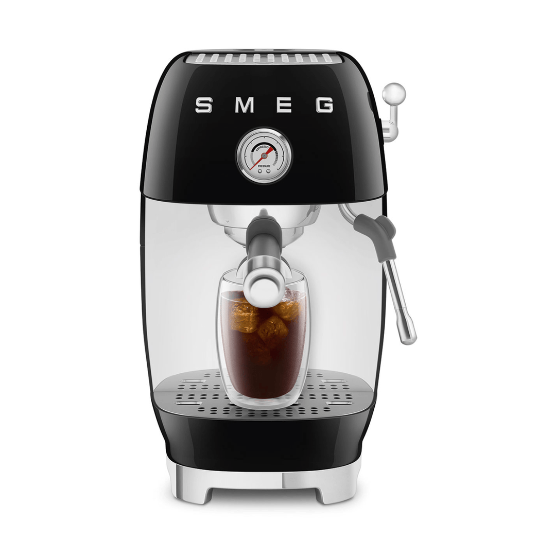 Smeg Manual Espresso Coffee Machine With Cold Brew, Black 