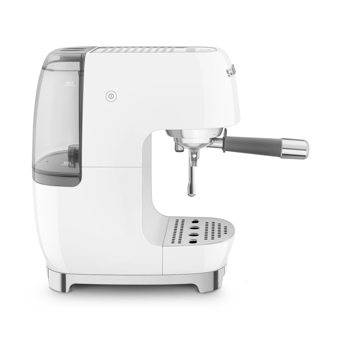 Smeg Manual Espresso Coffee Machine With Cold Brew, White 