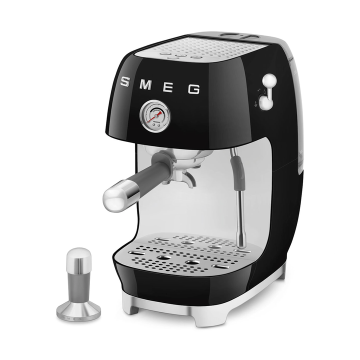Smeg Manual Espresso Coffee Machine With Cold Brew, Black 