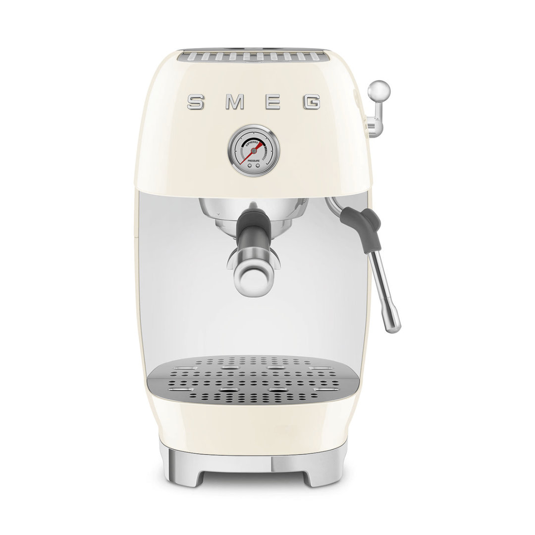 Smeg Manual Espresso Coffee Machine With Cold Brew, Cream 