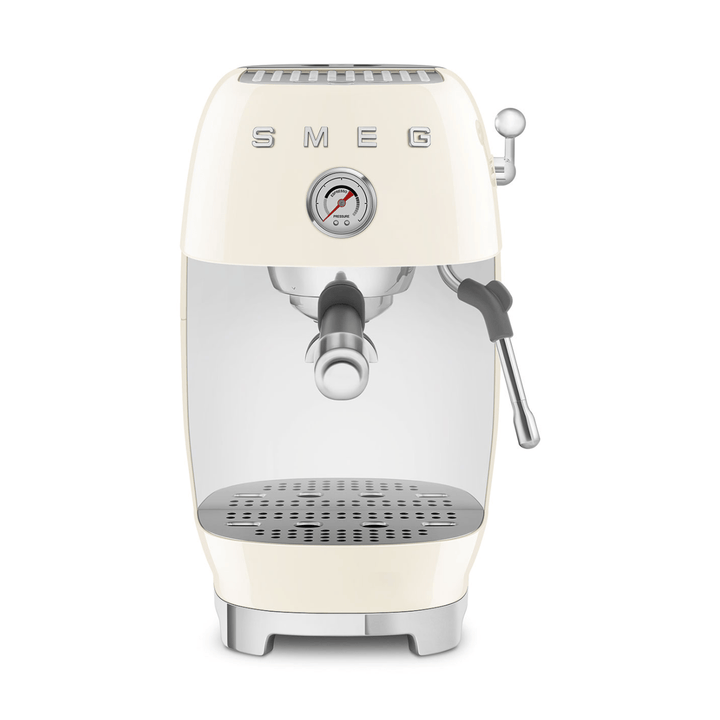Smeg Manual Espresso Coffee Machine With Cold Brew, Cream 